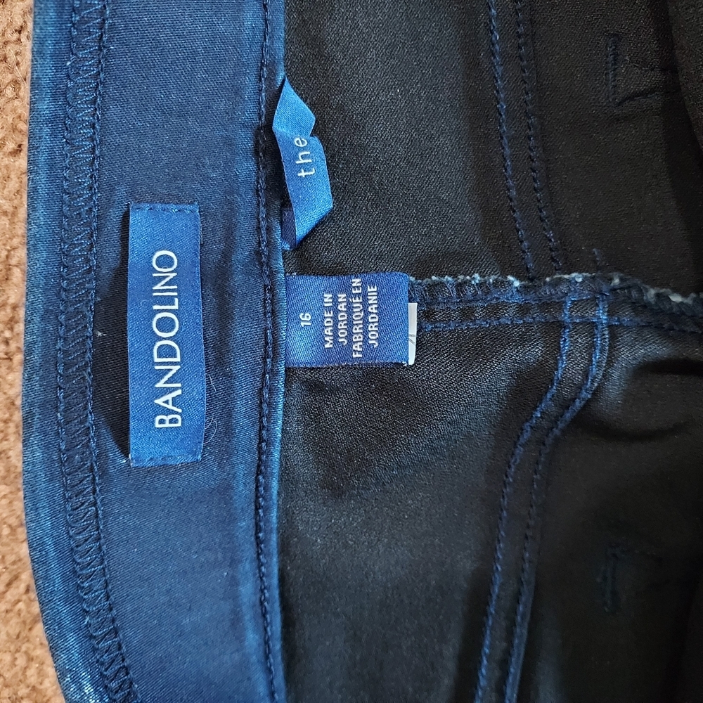Bandolino Women's Straight Leg Jeans - Dark Blue - Picture 2 of 5